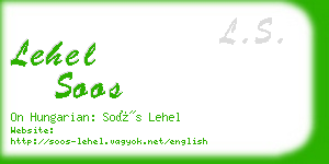 lehel soos business card